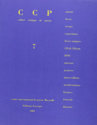 Cahier critique de poèsie. n°7, 2004