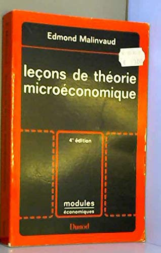 Leçon de théorie microéconomique