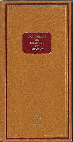 Dictionnaire de citations & jugements