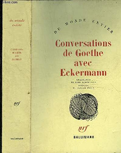 Conversations de Goethe avec Eckermann