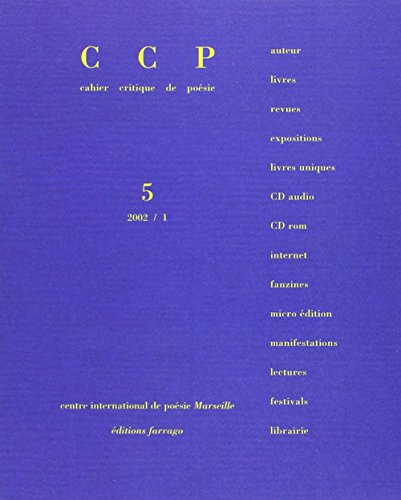 Cahier critique de poèsie. n° 5, 2002