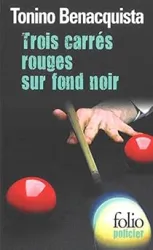 Trois carrés rouges sur fond noir