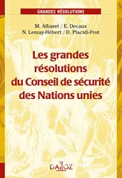 Les grandes résolutions du Conseil de sécurité des Nations Unies