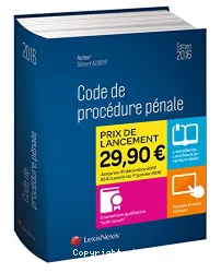 Code de procédure pénale 2016