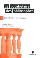 Le vocabulaire des philosophes