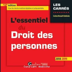 L'essentiel du droit des personnes