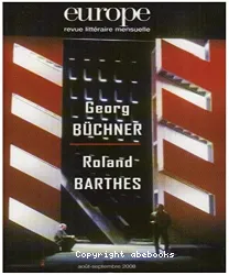 Europe N° 952-953, Août-Sep Georg Büchner, Roland Barthes